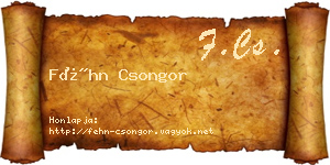 Féhn Csongor névjegykártya